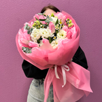 Весенний букет с тюльпанами в розовых оттенках