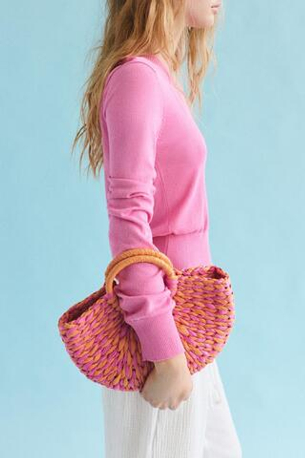 PULL&BEAR Сумка-корзинка, розовый