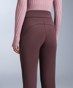 OYSHO Водонепроницаемые эластичные брюки-клеш SKI, темно-винный