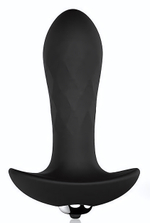 Черный анальный вибромассажер с круглым кончиком (Цвет: черный)