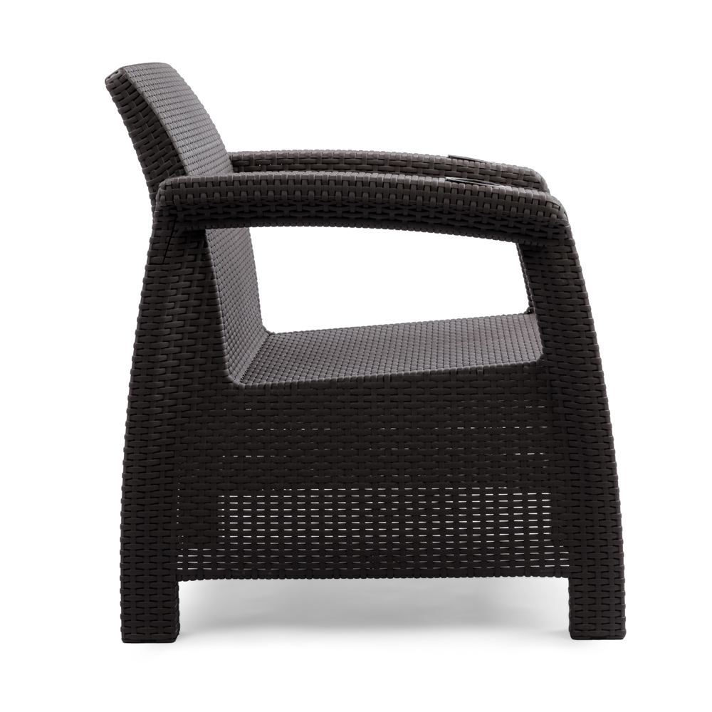 Кресло "Ротанг-плюс" 730*700*790мм без подушки (мокко)