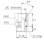 Штуцер FNH JIC 1.7/8 - BSP 1.1/2