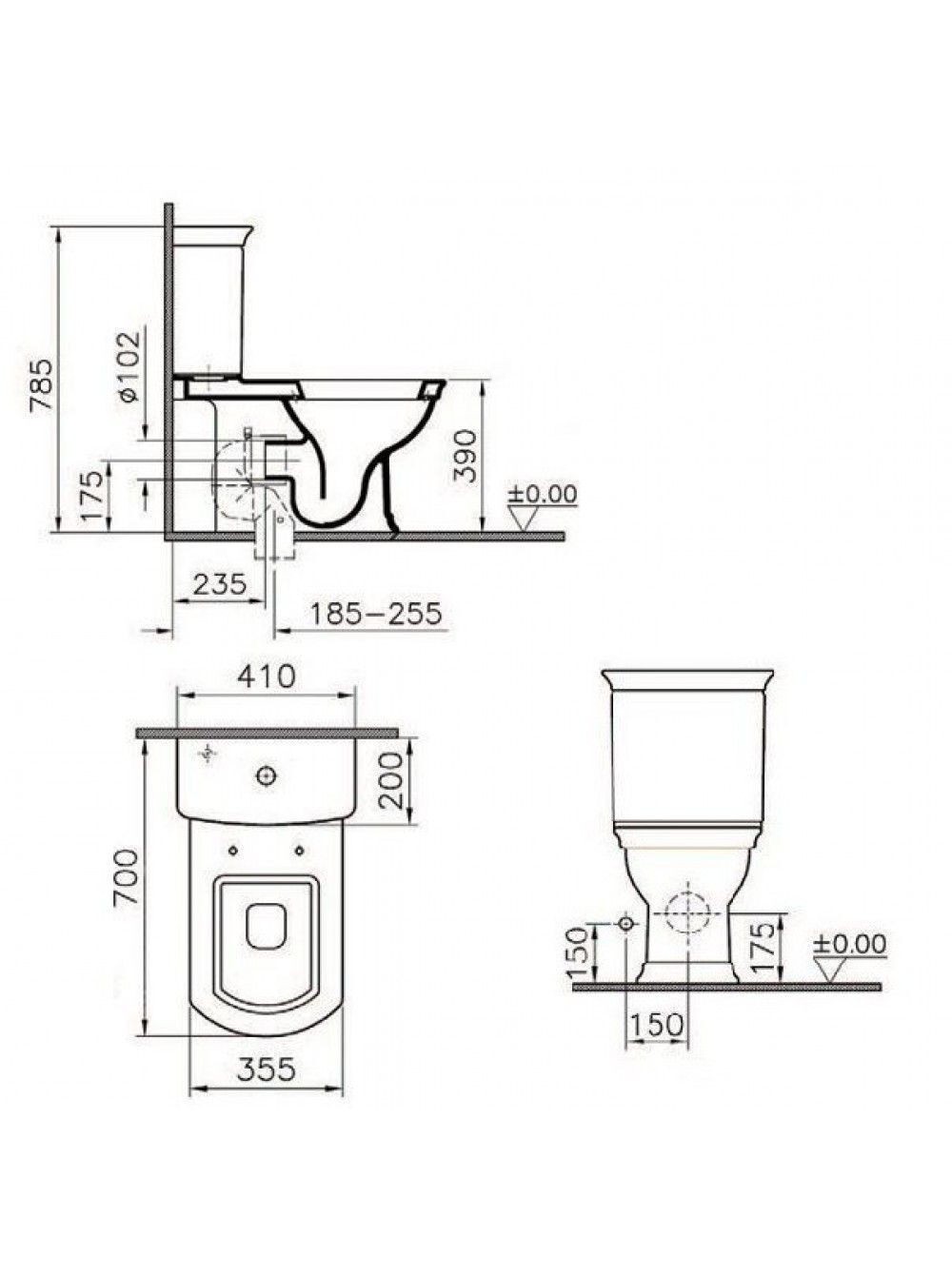 Унитаз-компакт VitrA Serenada 9722B003-7204