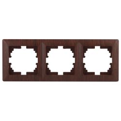 Рамка для розеток и выключателей Intro Solo 4-503-10 на 3 поста, СУ, венге | Intro Solo