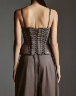 Корсет шнурованный М, Серый