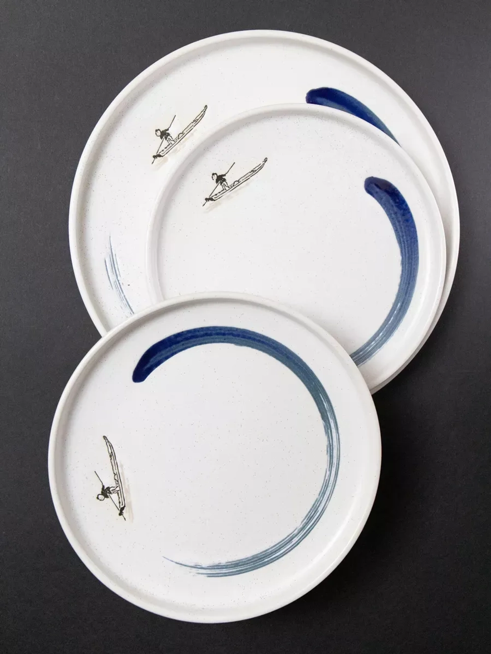 Набор 2 шт тарелок с бортиком, 20 см, Серфер