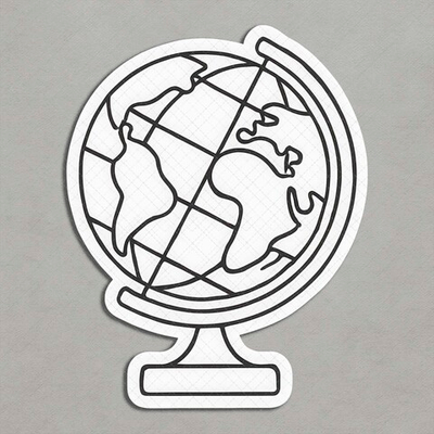 Глобус белый - декор для фотосессий