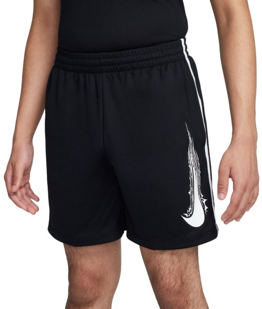 Детские теннисные шорты Nike Boys Dri-FIT Multi - black/white/white - Black