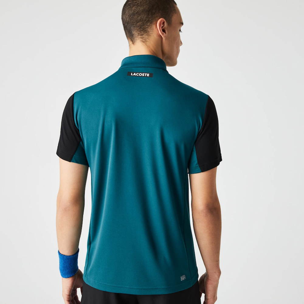 Мужское теннисное поло Lacoste Polo Men - Petrol, Black