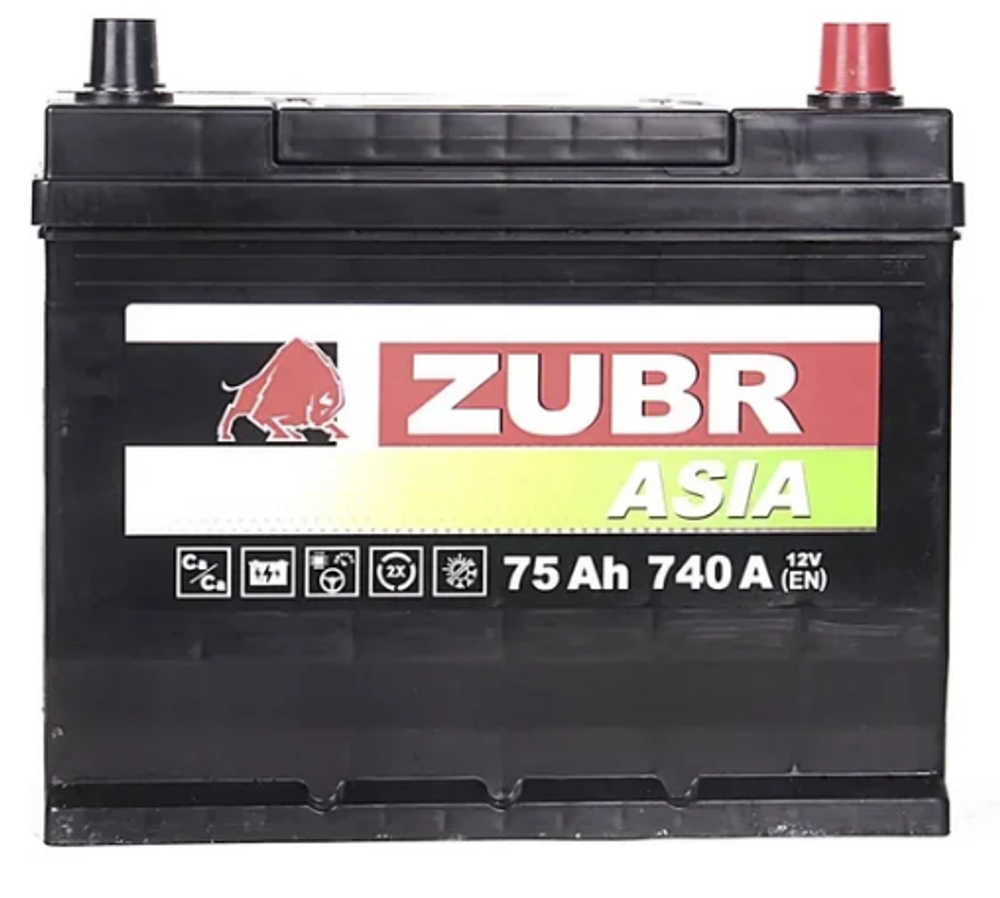 Аккумулятор 6СТ-74 А.ч., о.п., R+, ZUBR ULTRA