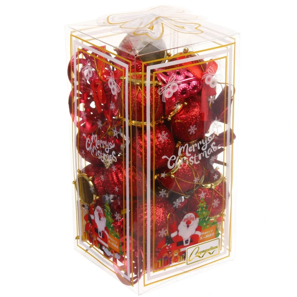 Набор украшений «Волшебство» 19.5*9.5*9.5 см (32 предмета), Красный