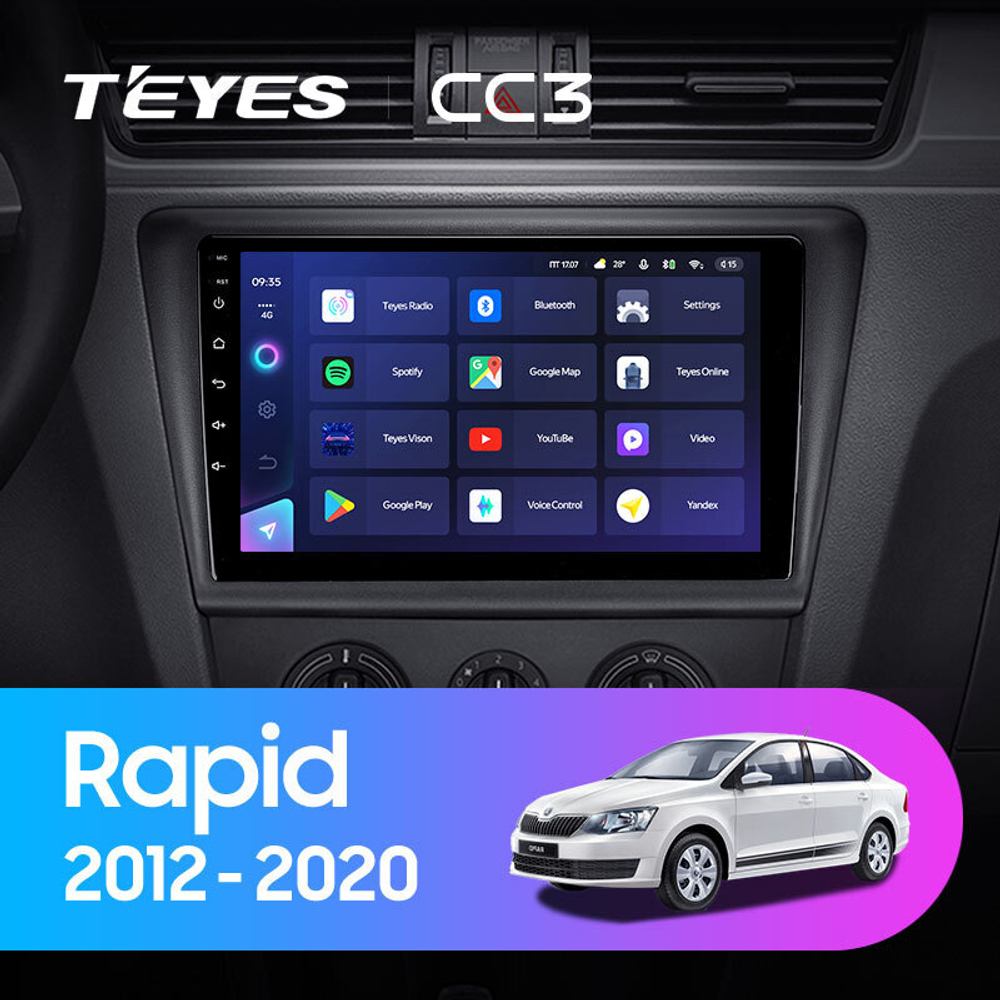 Teyes CC3 9" для Skoda Rapid 2012-2020