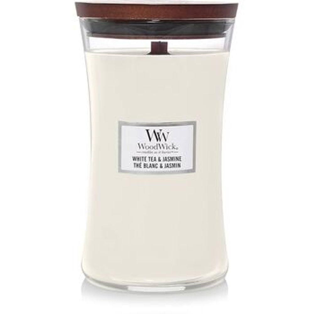 WoodWick White Tea &amp; Jasmine Vase (White Tea &amp; Jasmine) - Scented candle 275.0g