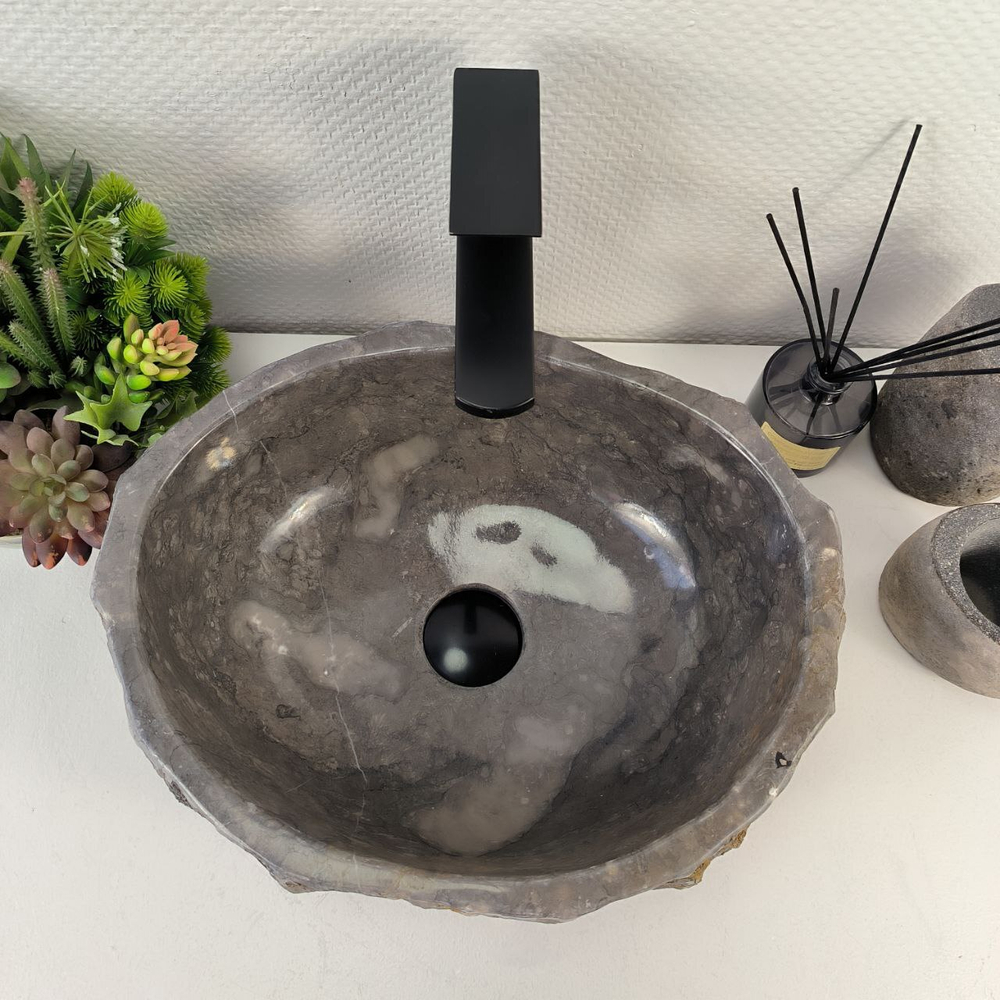 Раковина из мрамора Erozy Grey EM-65523 42*34*15 0882