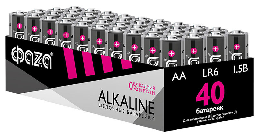 Элемент питания Фаza AA LR6 (1 шт.), алкалиновый