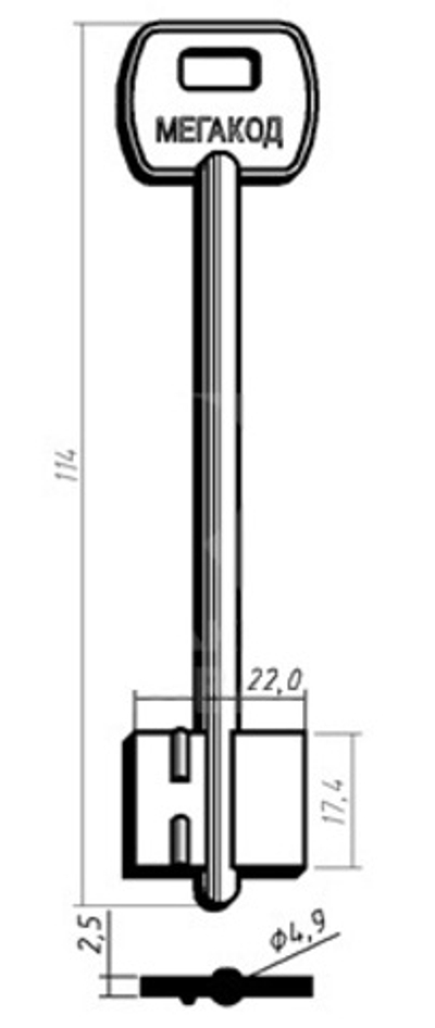 МЕГАКОД-115-21 (114x17.4х22х2.5)(4.9) МЕГАКОД РФ 15051