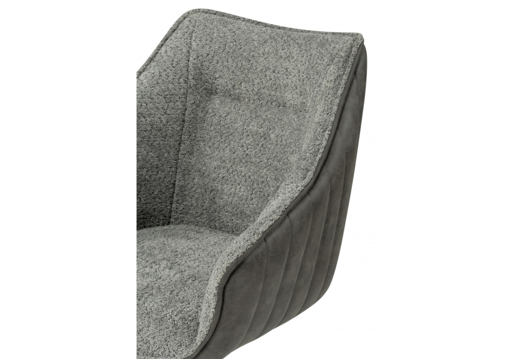 Стул на металлокаркасе Woodville Kansas gray, graphite gray, black, ножки черные