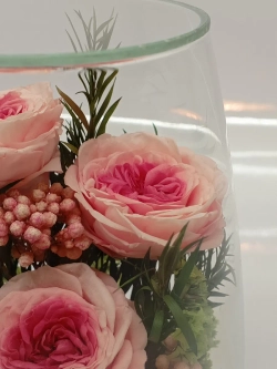 натуральные кустовые пионы в стекле, вакуум*