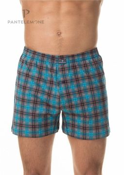 Трусы мужские семейные Pantelemone PMB-418, клетка бирюзовая