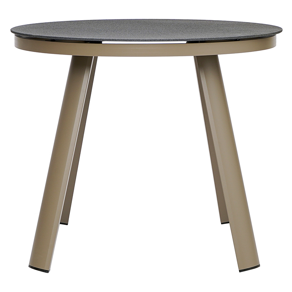 Стол обеденный leif, D90 см, серо-бежевый