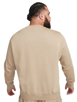 Мужская теннисная кофта Nike Swoosh Club Crew - khaki/white