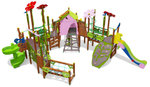 Игровой комплекс Дом Бабы-Яги для детей 4-6 лет для уличной площадки
