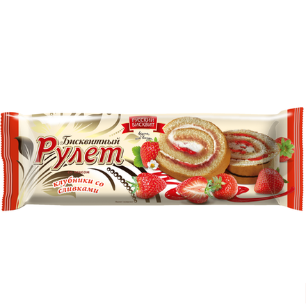 Рулет Русский Бисквит с малиной 200 гр