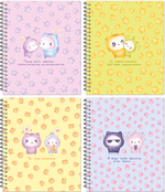 Тетрадь общая 96 листов на металлическом гребне "Kawaii"