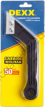 DEXX 200 мм, 1 лезвие, карбид вольфрама, Скребок по кафелю (33413)