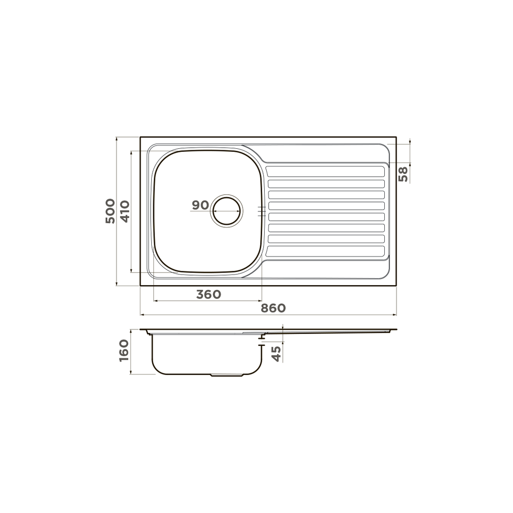 Мойка Omoikiri Kashiogawa 86-IN нерж. сталь | Нержавеющая сталь