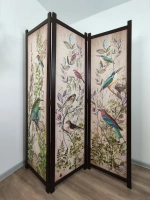 Ширма из массива дерева "Птички" 180см