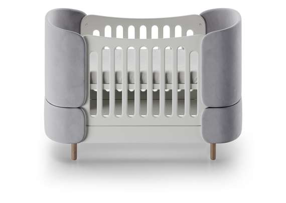 Кроватка-трансформер KIDI Soft антивандальная ткань (серый)