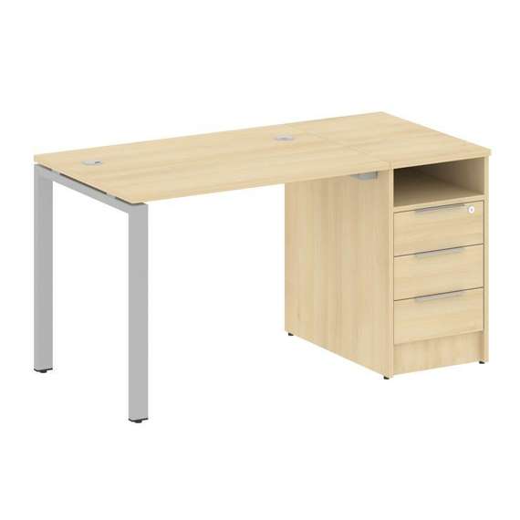 Метал Систем Рабочая станция с тумбой на П-образном м/к БП.РС-СТП-1.1