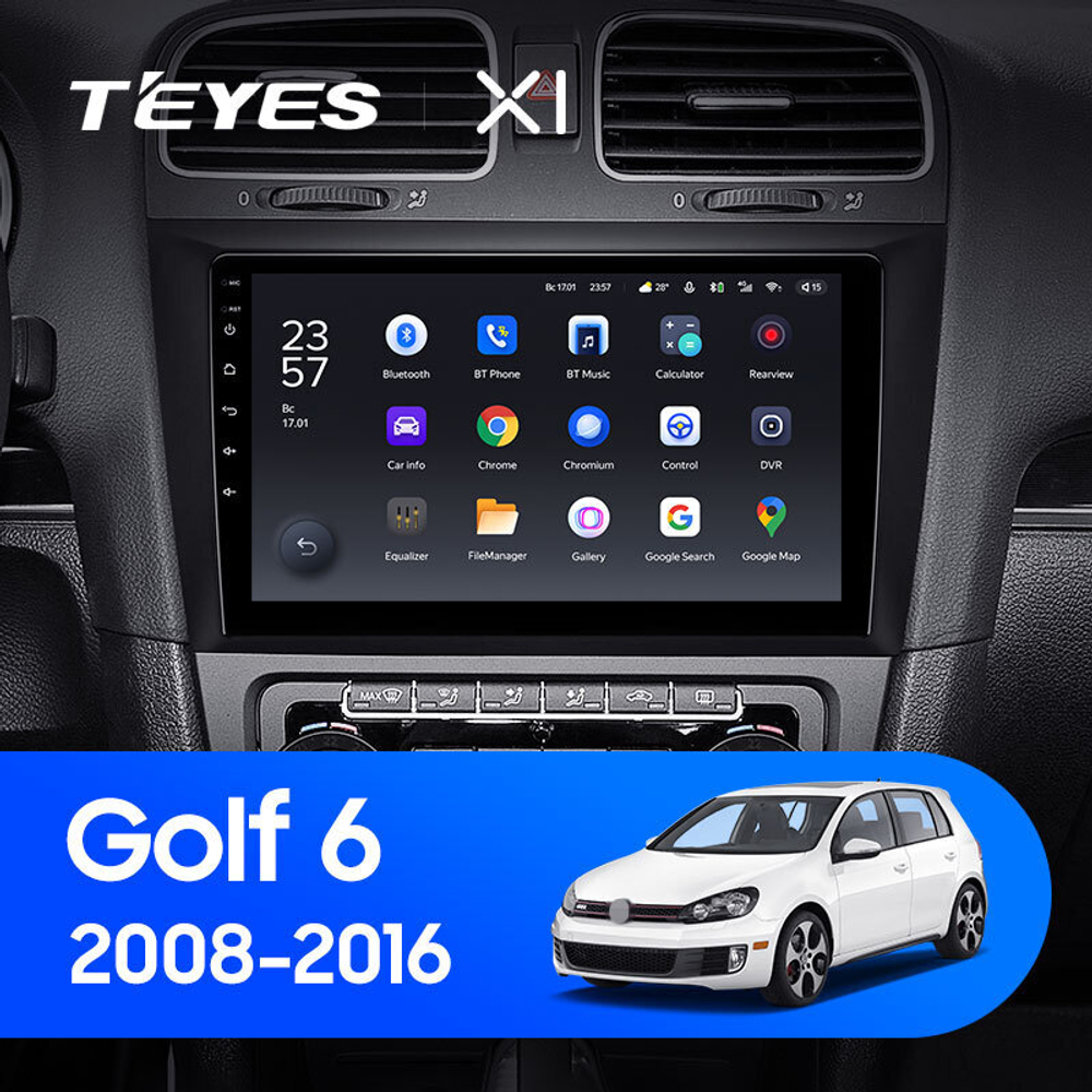 Teyes X1 9" для Volkswagen Golf 2008-2016