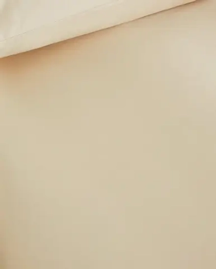 ZARA HOME (200 НИТЕЙ) ПОДОДЕЯЛЬНИК ИЗ ХЛОПКА ПЕРКАЛЬ, ПЕСОЧНЫЙ