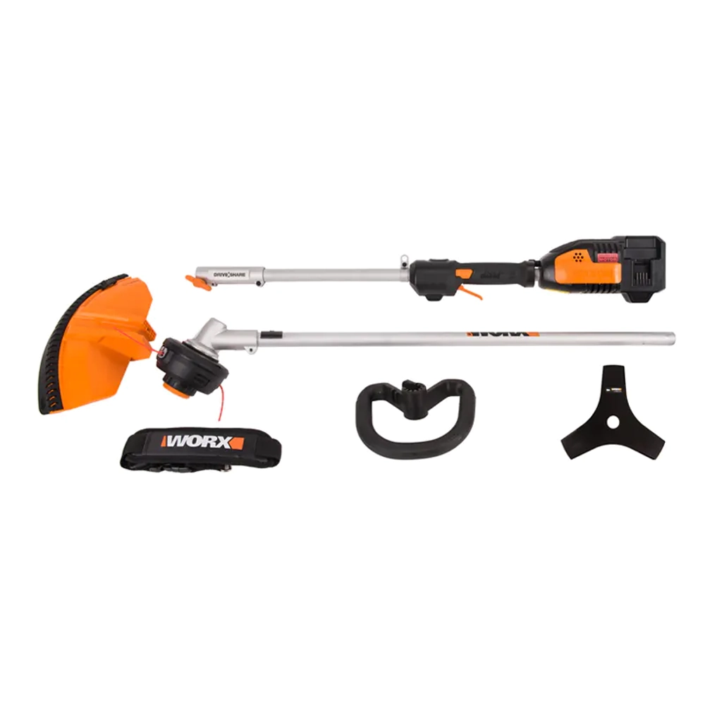 Триммер аккумуляторный WORX WG186E.9 40В (без АКБ и ЗУ) захват 250 мм, 4.1 кг