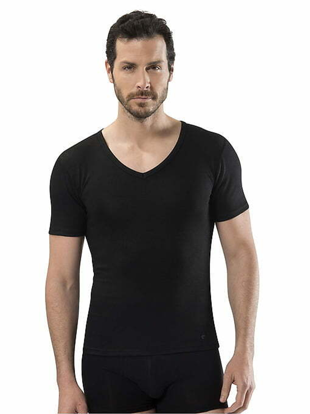 Футболка мужская термо с коротким рукавом черный