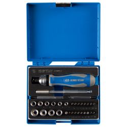 KING TONY (2539MRV04) Набор вставок (бит) 1/4", PH, PZ, Hex, Torx, Slotted, 39 предметов