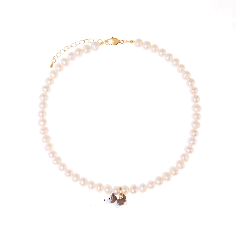 Колье Мой Любимый Пушистик с Жемчугом – Собака