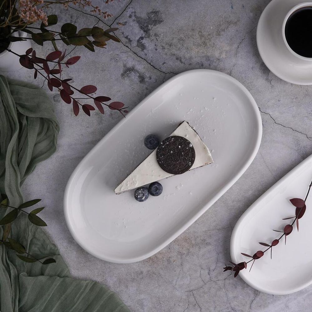 Блюдо овальное 27,5*15 см h2,3 см для подачи белое фарфор NEW P.L. Proff Cuisine [6]