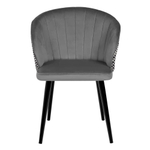 Стул Paola тёмно-серый с жаккардом