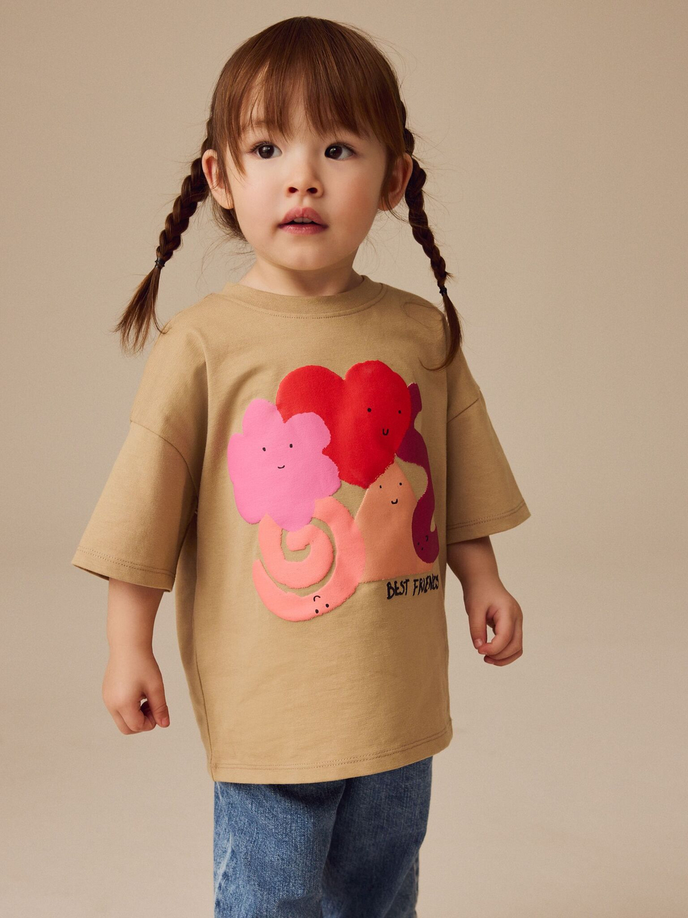 Футболка для девочки Next E44-977, Бежевый