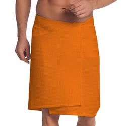 Полотенце для сауны 80x220 Vossen Rom Pique-U оранжевое муж