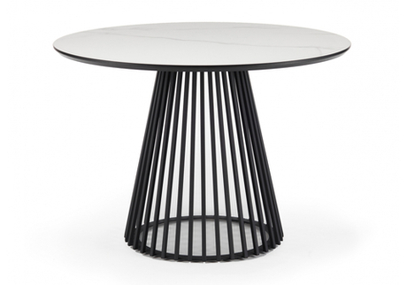 Керамический стол Woodville Нэнси 110 patagonoa bianco repose, черный