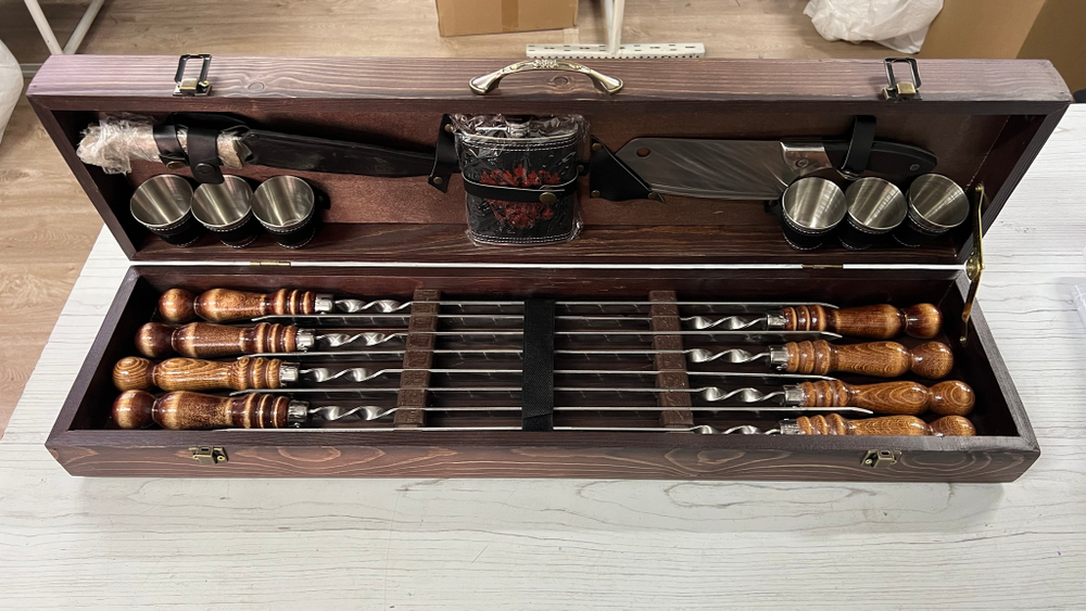 Шашлычный набор деревянный / большой