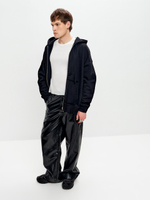 Зип-худи NEVER из черного хлопка