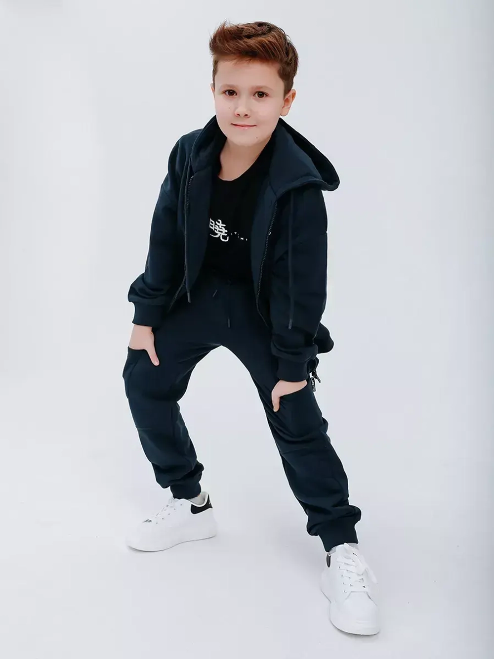 Костюм для мальчика в школу, худи и брюки