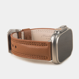 Ремешок для Apple Watch Ultra 49mm из кожи Saffiano, цвета карамель