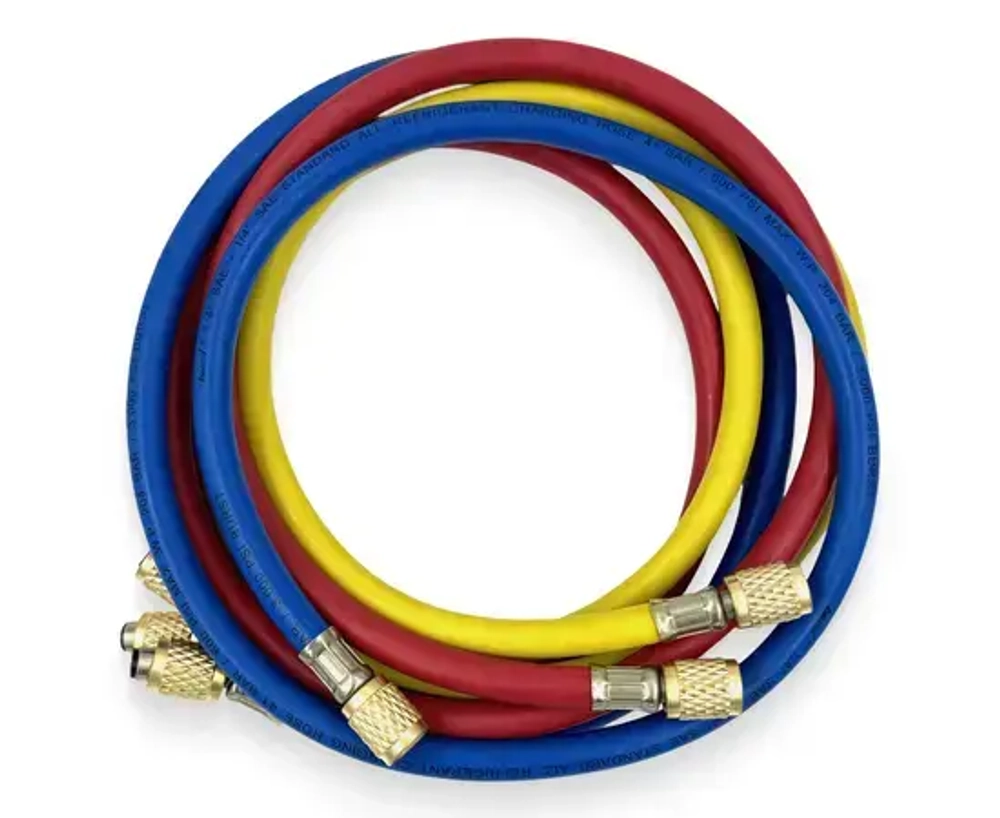 Заправочные шланги Becool BCH4 (1.2 м; 1/4" SAE; набор 3 шт, до 41 Bar)