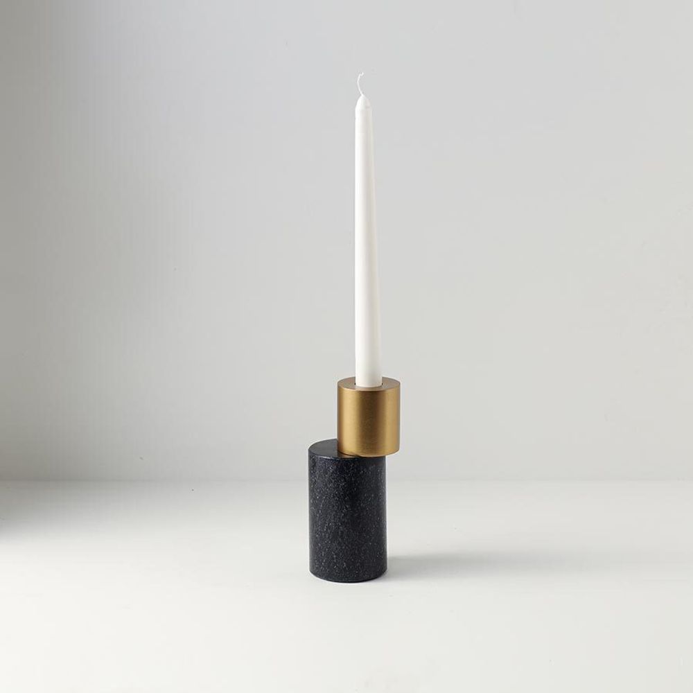 Подсвечник Aryl, 15 см, белый/черный